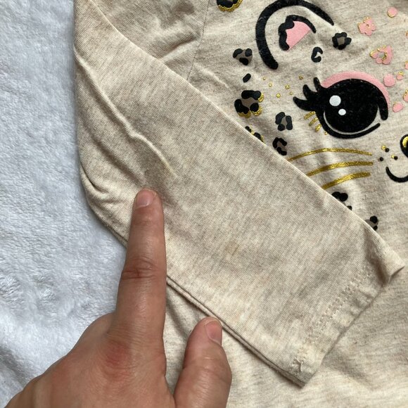 Garanimals Baby Toddler 18M Leopard Face Peplum Top Neutral Beige - Picture 11 of 16